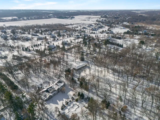 an aerial view of multiple house