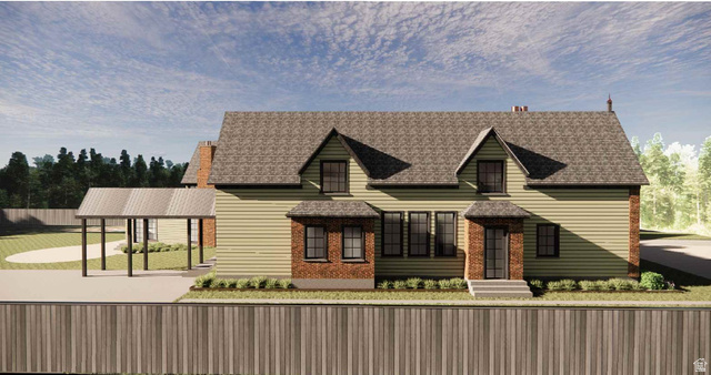 12397 South Relation Street East, Unit 1 Draper, UT 84020 - Photo 22 of 32 View of front of house with brick siding and a front yard