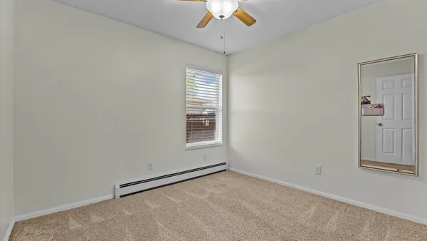 an empty room with a window