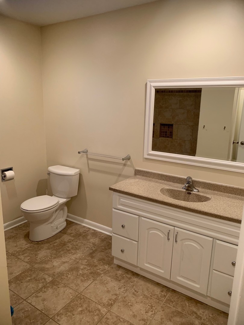 4473 East 250th Road Mendota, IL 61342 - Photo 7 of 15 a bathroom with a granite countertop toilet sink and mirror