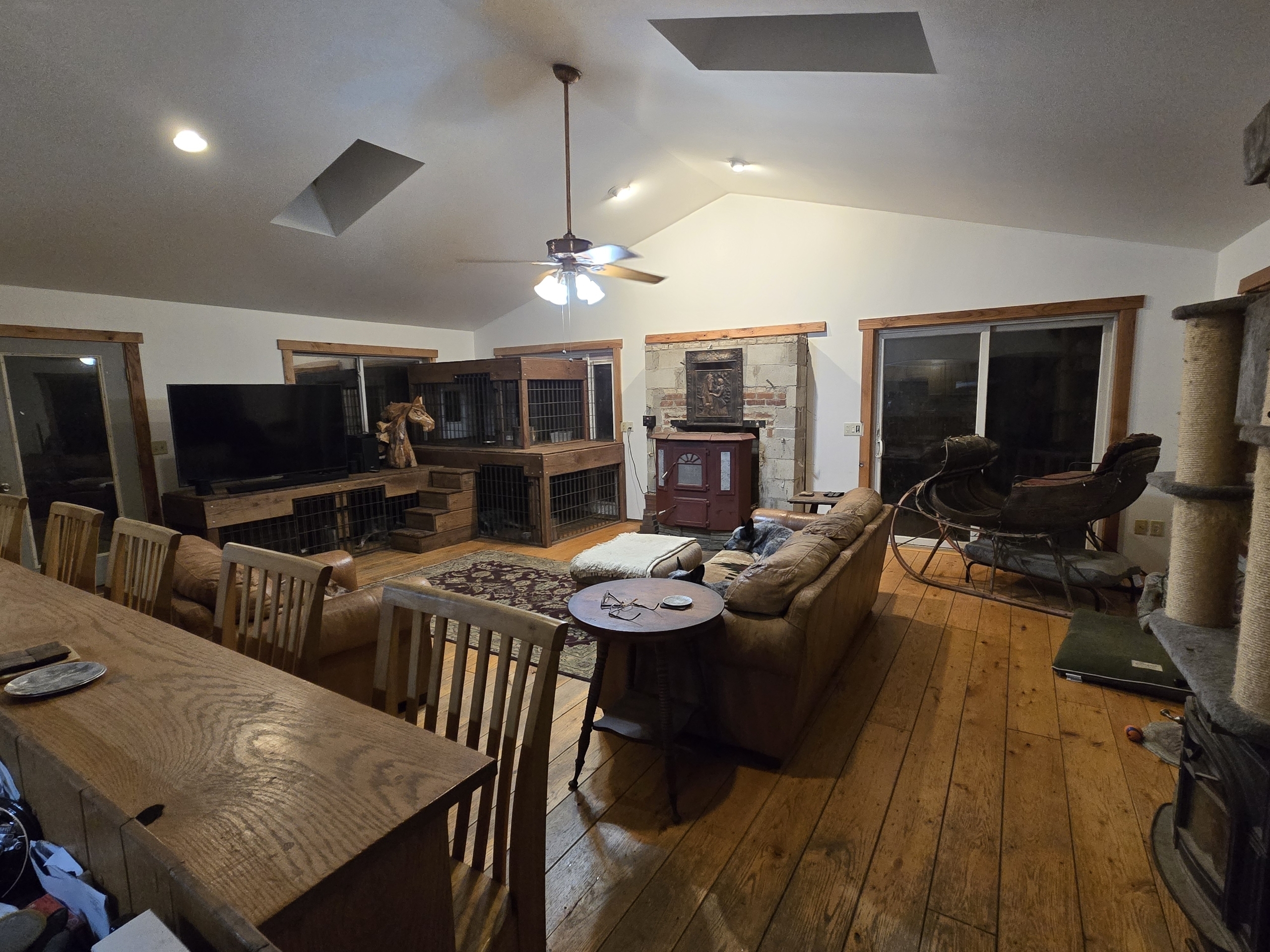 Undisclosed Address Windham, CT 06256 - Photo 37 of 39 a view of a dining room with furniture a kitchen and chandelier