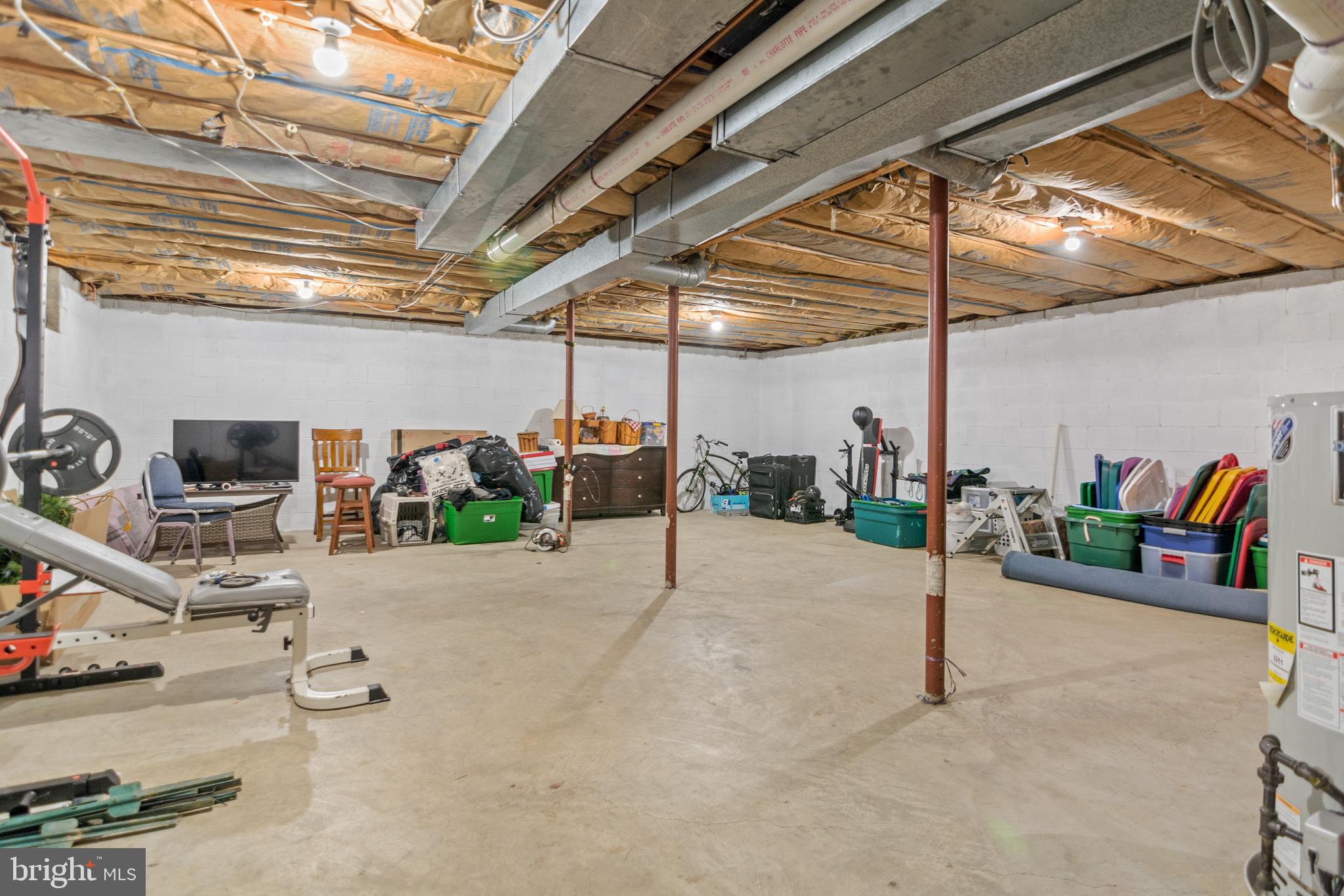 8489 Roberts Road Ellicott City, MD 21043 - Photo 35 of 42 Large and Open Basement with Unlimited Potential