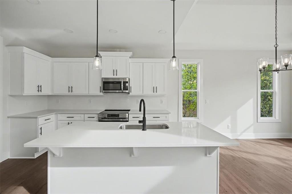 16 Altar Rock Court Cartersville, GA 30121 - Photo 10 of 52 a kitchen with stainless steel appliances a stove a sink a oven a counter top space and cabinets