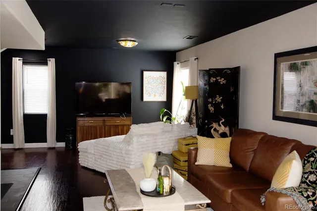 a view of entryway with wooden floor