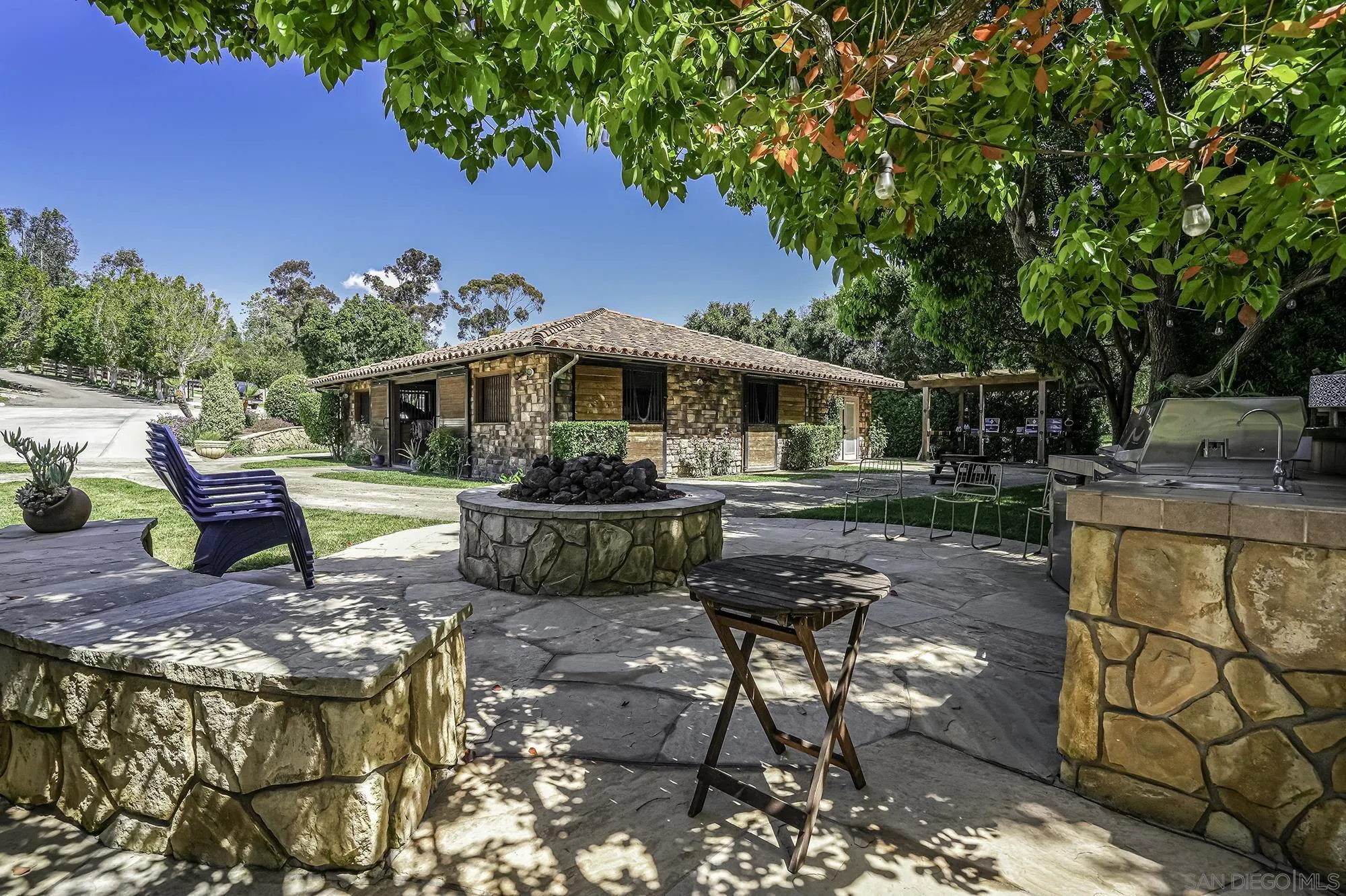5305 La Crescenta Road Rancho Santa Fe, CA 92067 - Photo 8 of 64 Fantastic space down at the barn including the covered cross tie/wash racks
