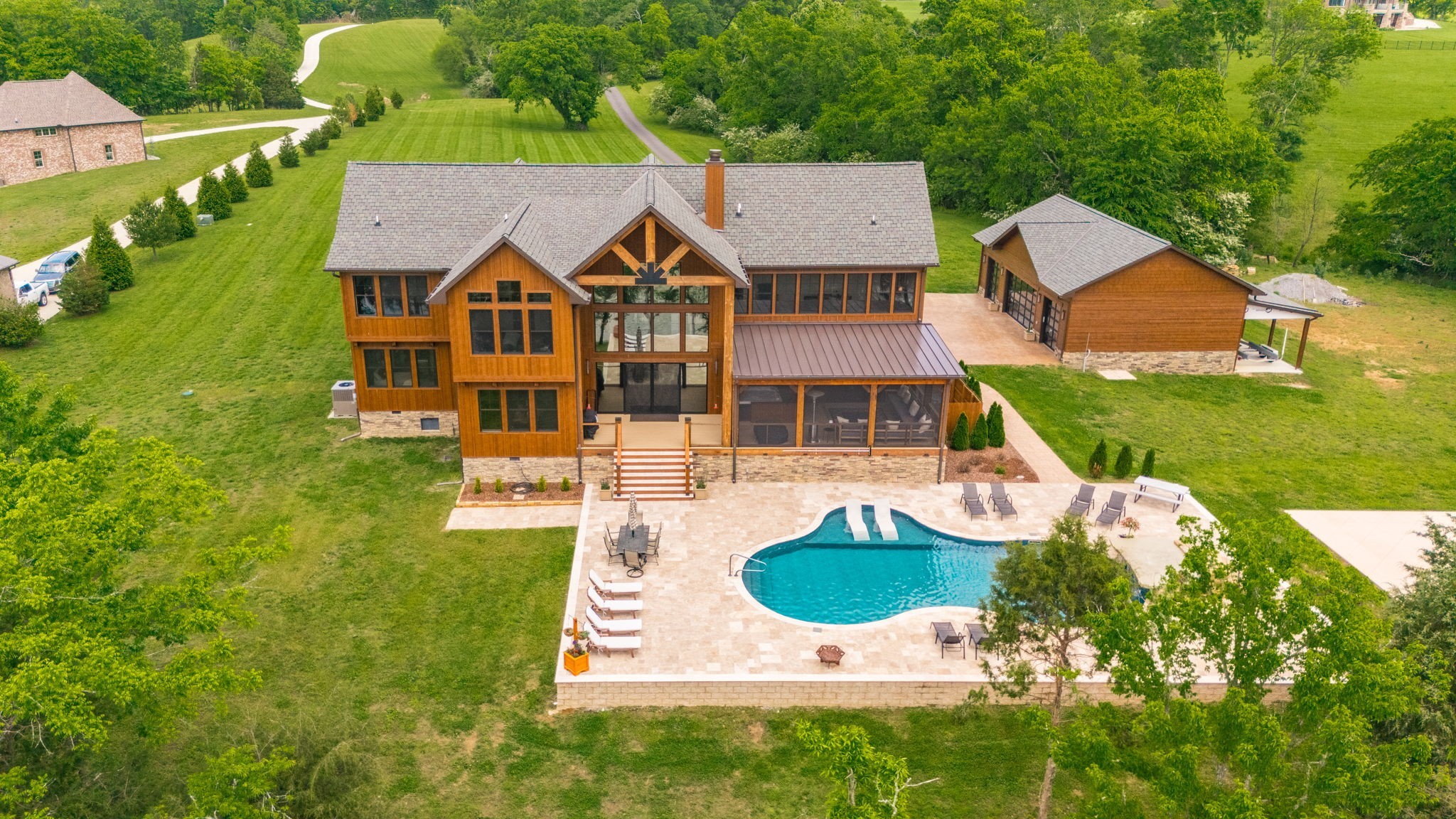 324 Lakeview Road Gallatin, TN 37066 - Photo 12 of 92 a aerial view of a house with swimming pool garden and patio
