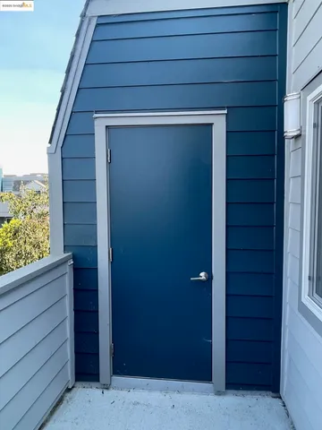 a view of wooden door