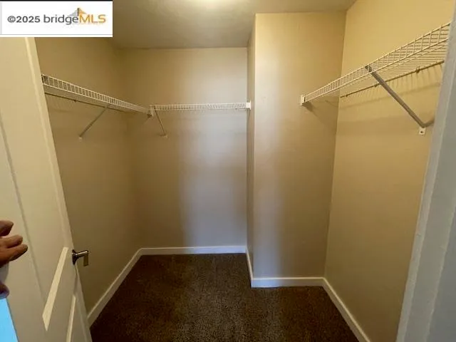 a view of small space with empty racks