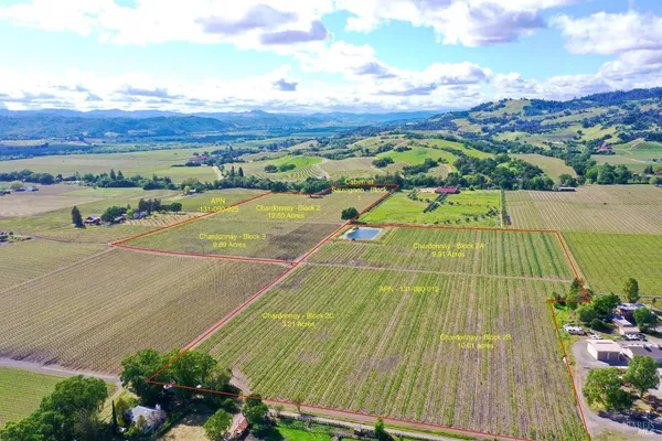 an aerial view of a houses