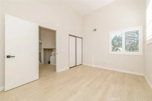 an empty room with a window