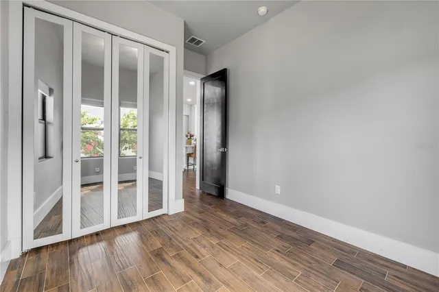 a view of an empty room and window