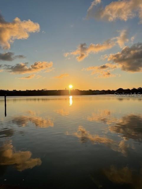 a view of lake from a city