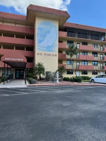 a front view of a building with street
