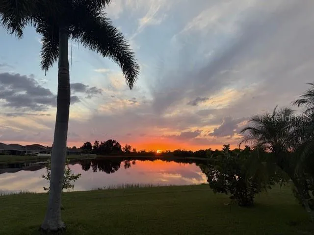 a view of lake with mountain