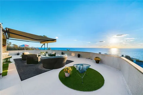 a view of an ocean and beach