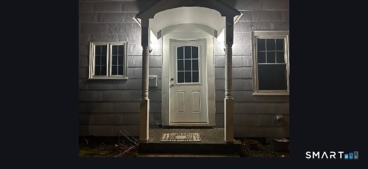 a view of a door of the house