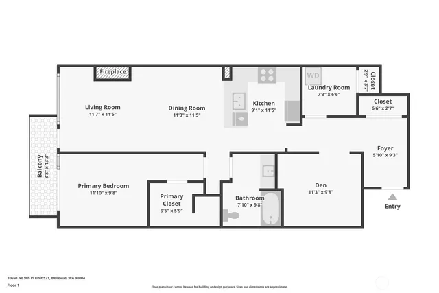 $798,000 | 10650 Northeast 9th Place, Unit 521, Bellevue, WA 98004