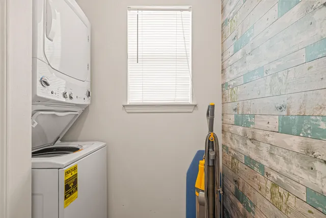 a view of balcony with wooden floor