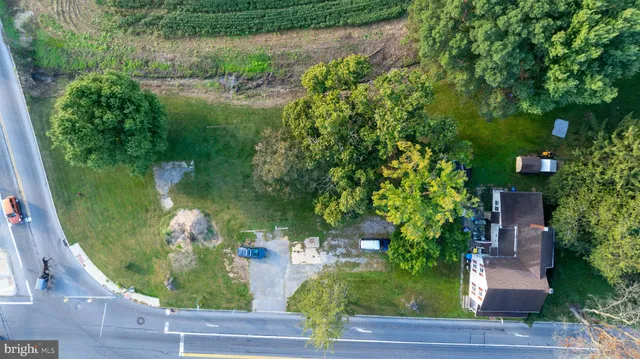 an aerial view of lake