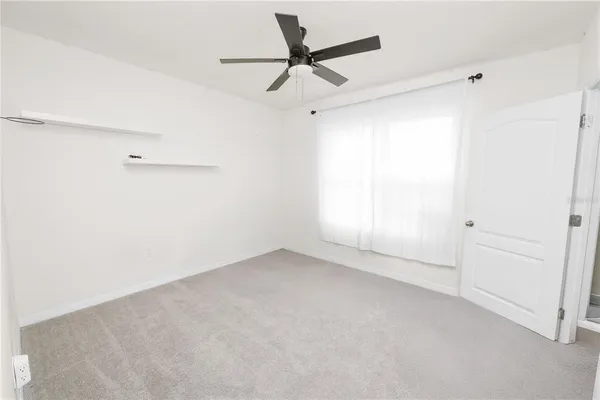 an empty room with a window