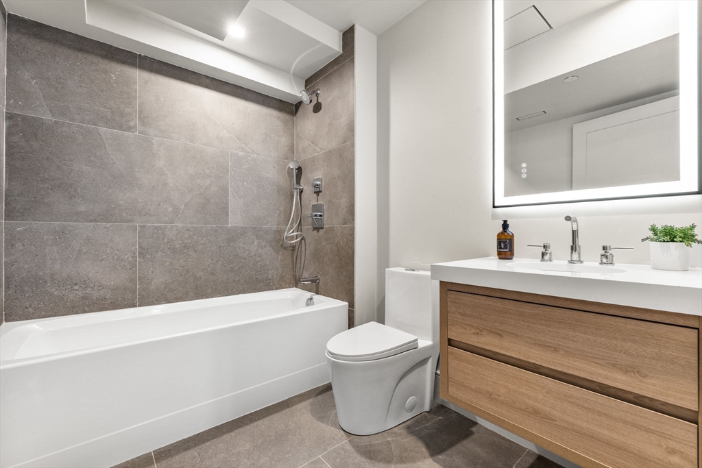300 Franklin Street, Unit 1 Cambridge, MA 02139 - Photo 32 of 38 a bathroom with a sink a toilet and a bathtub