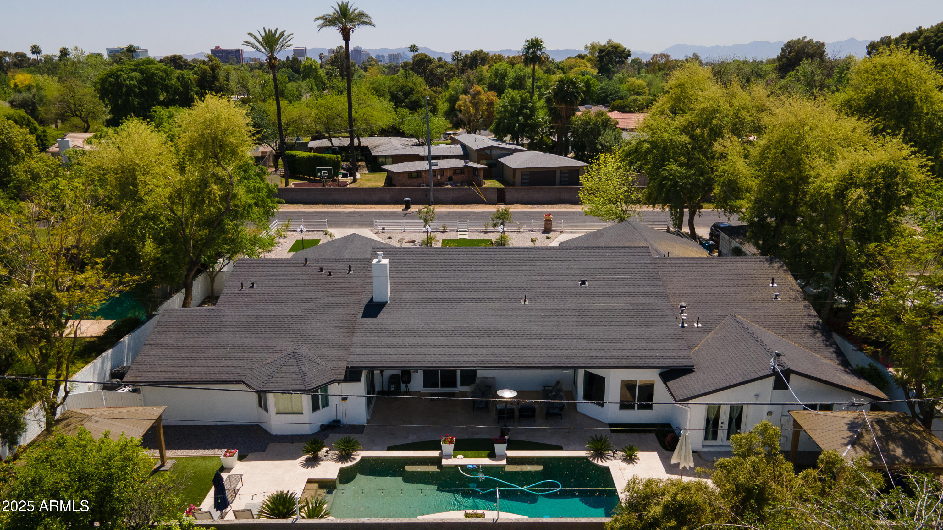 516 West Rancho Drive Phoenix, AZ 85013 - Photo 46 of 46 an aerial view of a house with garden space and street view
