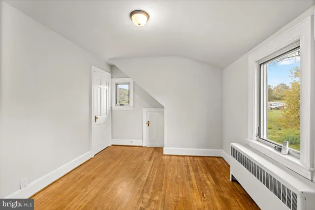 a view of a refrigerator in a room