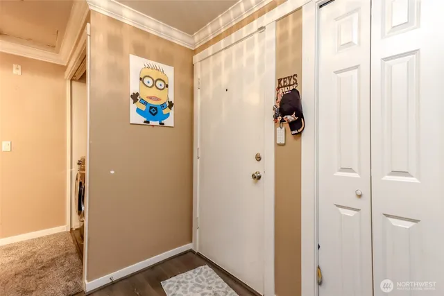 a very nice looking dining room with a table and chairs