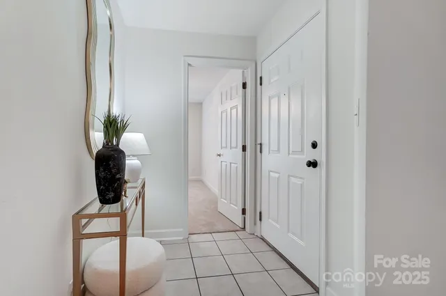 a close view of light fixtures and entryway