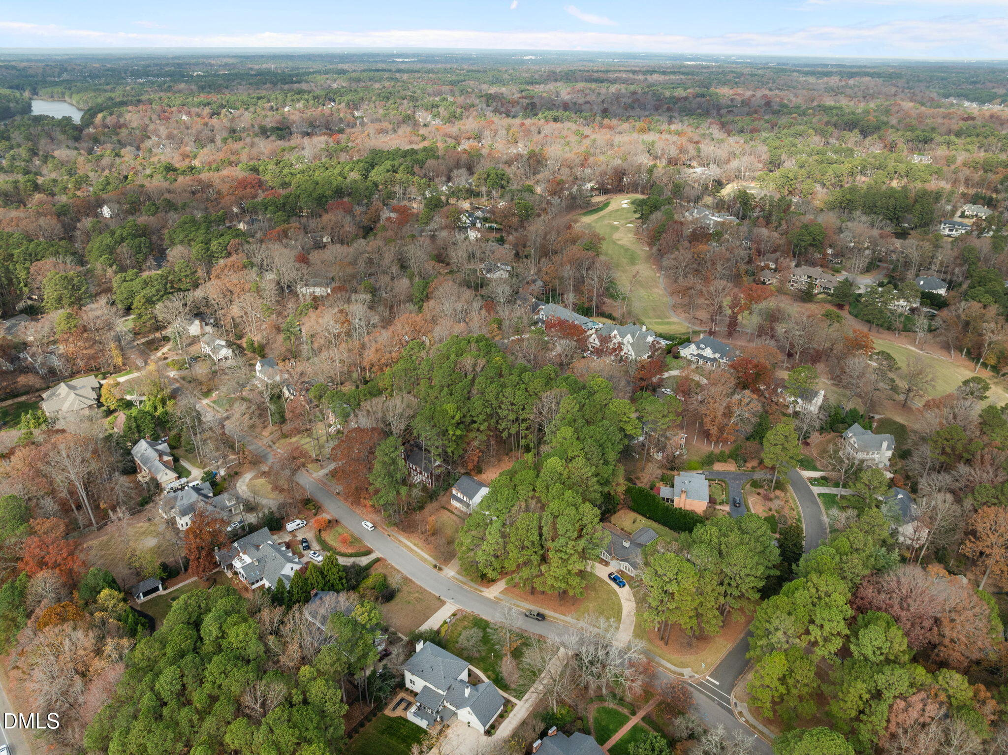 1120 Queensferry Road Cary, NC 27511 - Photo 58 of 62 an aerial view of residential houses with outdoor space and trees