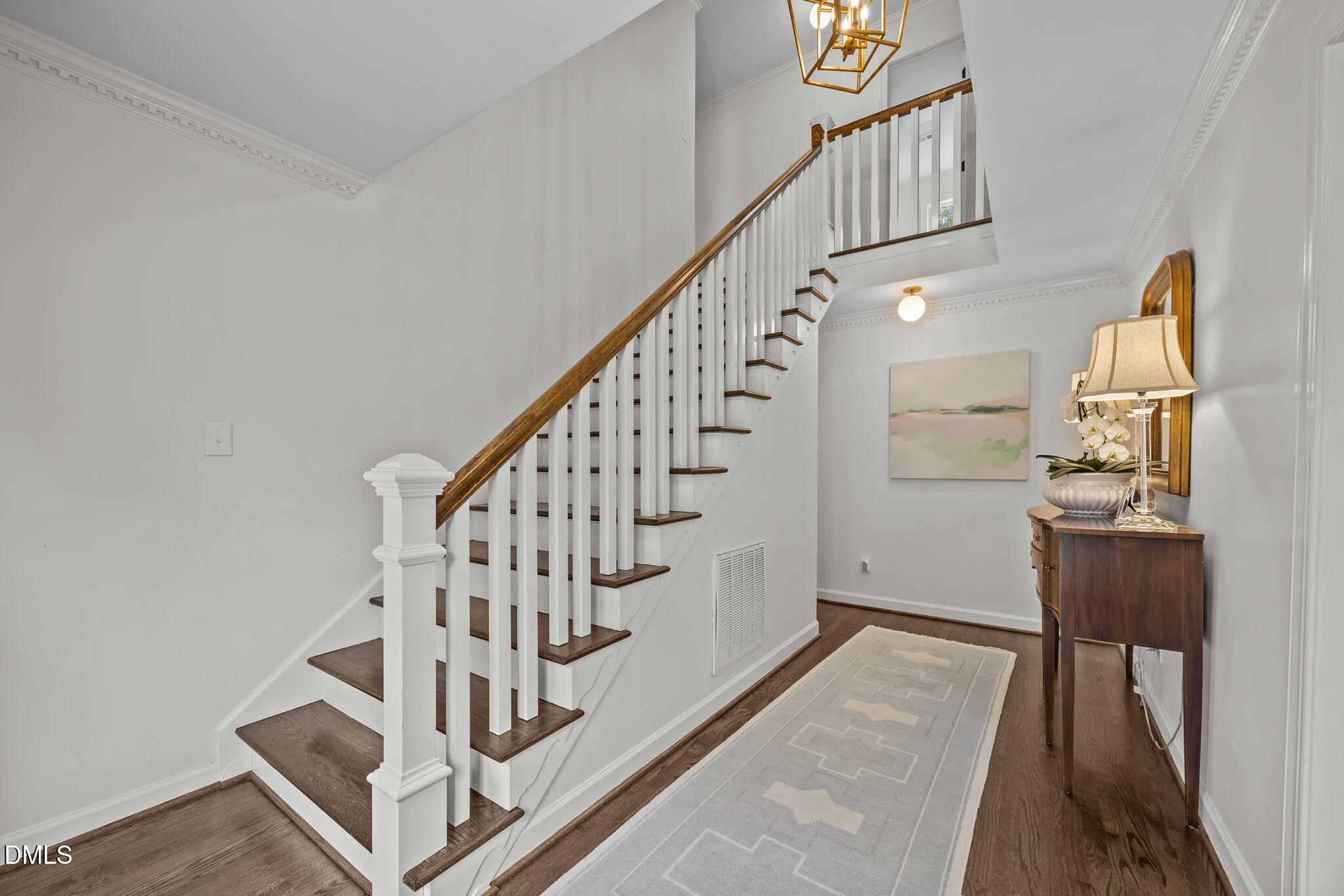 1120 Queensferry Road Cary, NC 27511 - Photo 6 of 62 a view of entryway and hall with wooden floor
