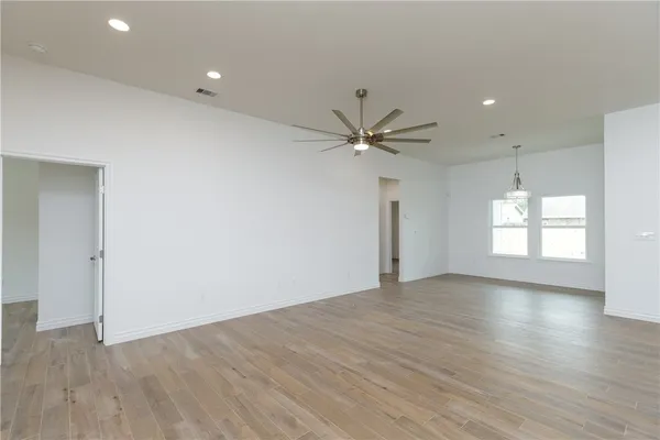 a view of a livingroom with a window