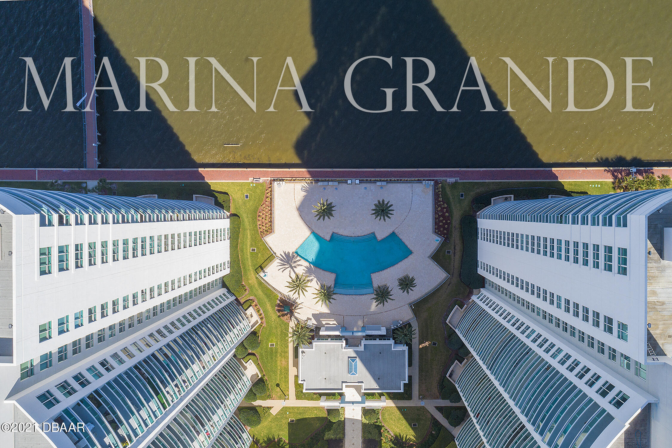 231 Riverside Drive, Unit 11061 Holly Hill, FL 32117 - Photo 45 of 64 marina grande condo aerial pool view cen