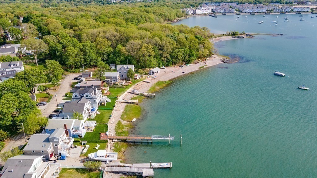 111 Wompatuck Road Hingham, MA 02043 - Photo 31 of 33 an aerial view of a house with a lake view