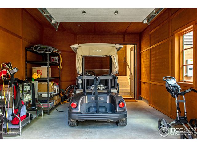 a car parked in garage