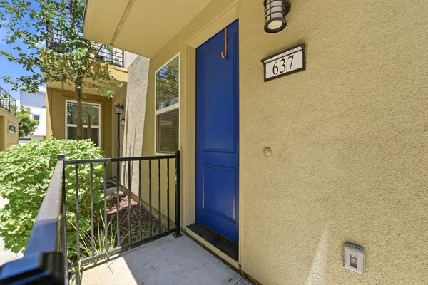 a view of a door and an outdoor space
