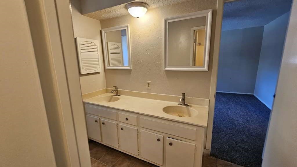 5410 Dibello Forest Lane Spring, TX 77373 - Photo 11 of 13 a bathroom with 2 sink tub and a mirror
