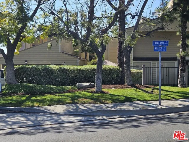 a view of a park that has a tree in it
