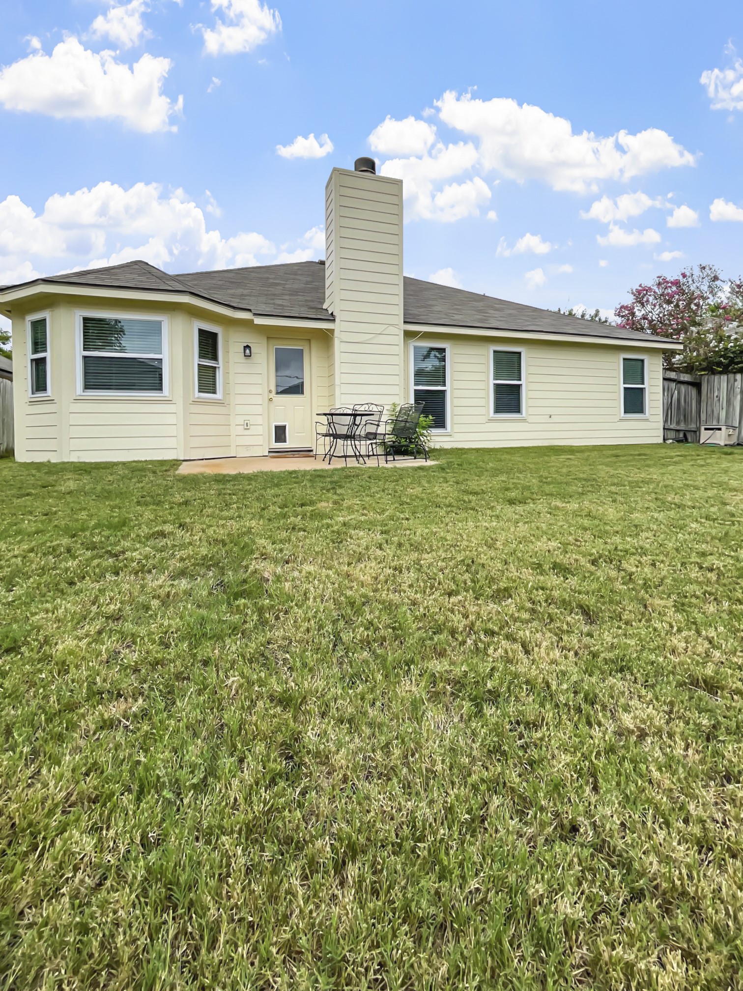 4701 High Pointe Drive Temple, TX 76502 - Photo 9 of 9 Back of property featuring a patio area, a chimney, and roof with shingles
