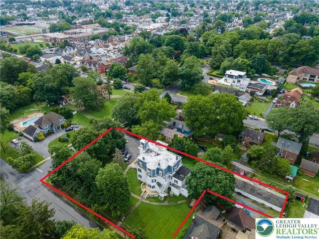 an aerial view of a city