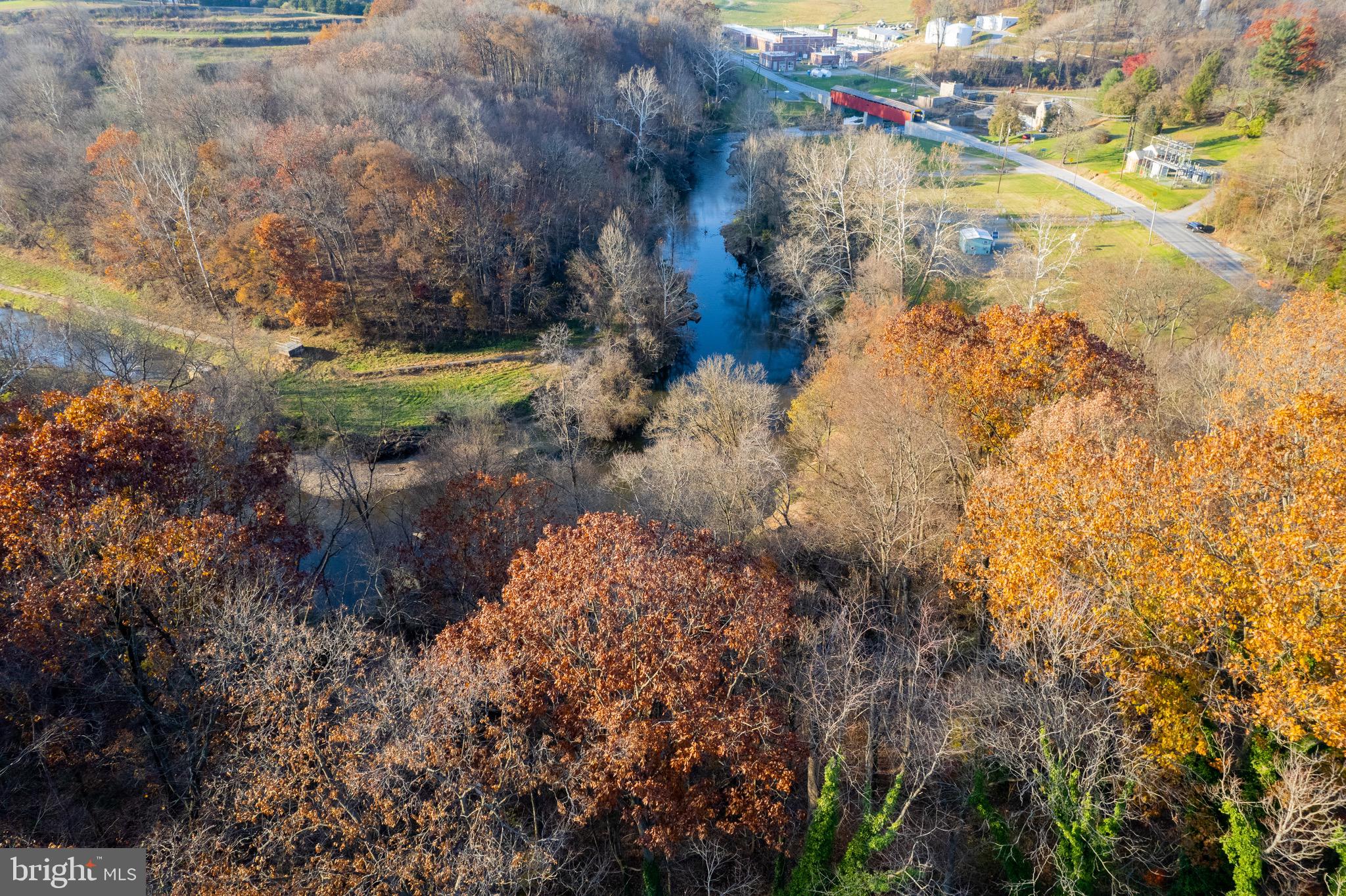 5702 Forge Road Nottingham, PA 19362 - Photo 8 of 13 Aerial of the Octorara Creek