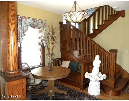 335 Federal Street Greenfield, MA 01301 - Photo 16 of 30 a view of entryway with a chandelier and wooden floor