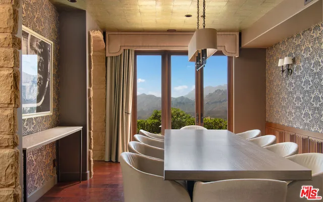 a view of table and chair in room