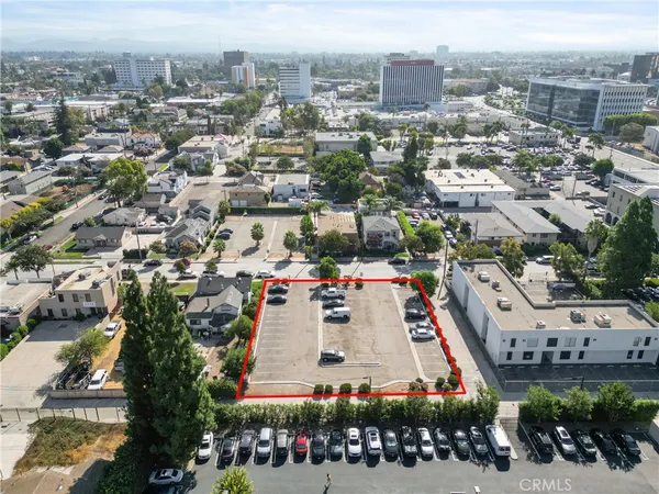 an aerial view of a city