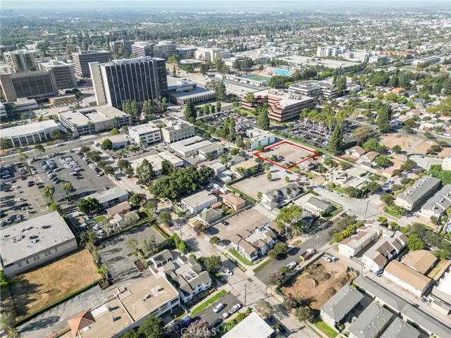 an aerial view of multiple house