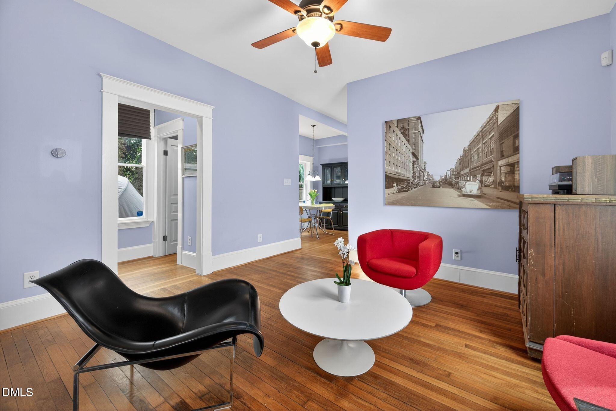 218 Pace Street Raleigh, NC 27604 - Photo 13 of 43 a living room with furniture and a wooden floor