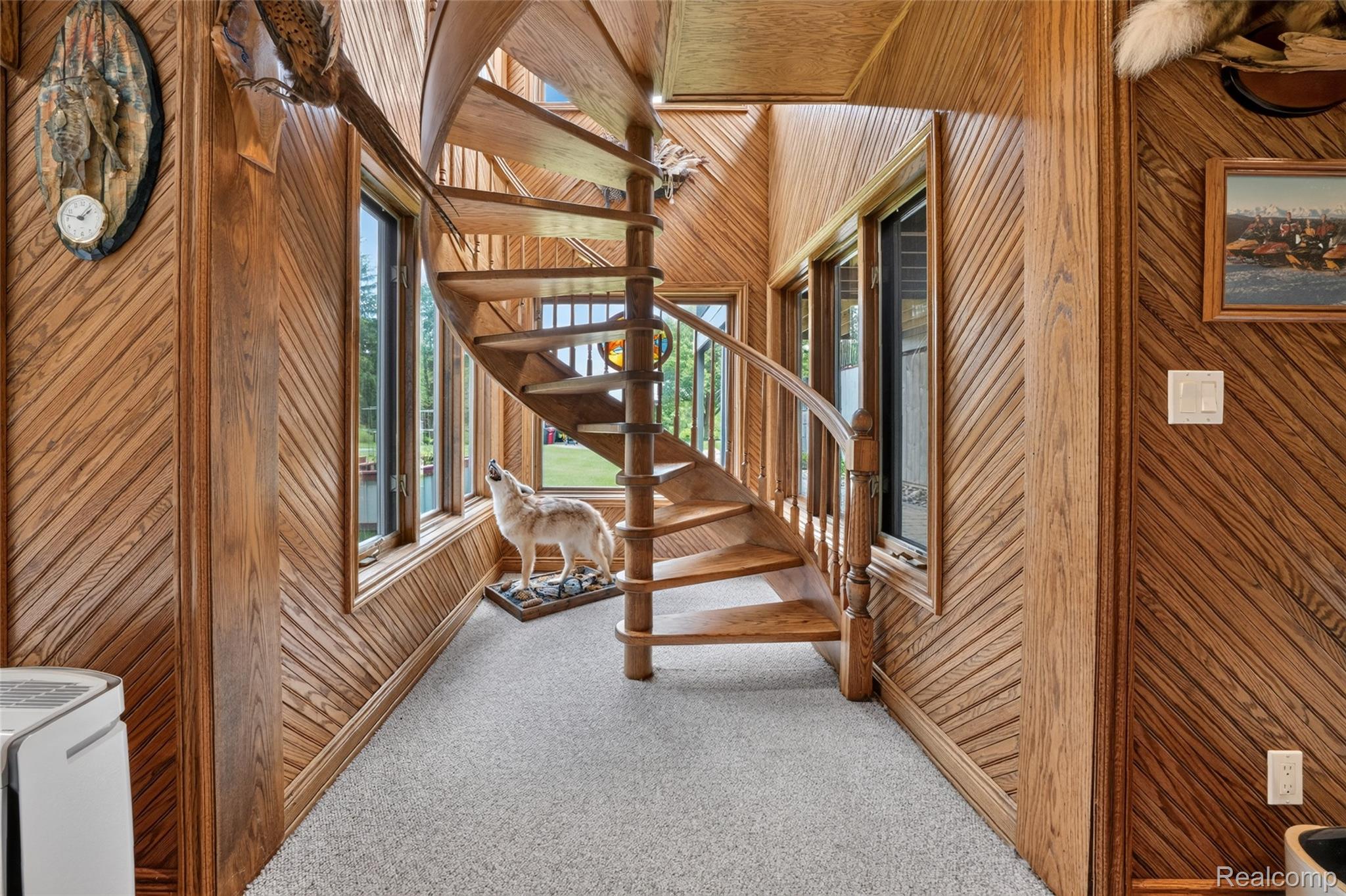 5233 Crawford Road Dryden, MI 48428 - Photo 51 of 95 Spiral wood staircase with turned balusters