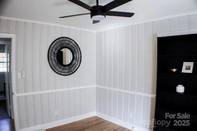 a view of a hallway with washer and dryer
