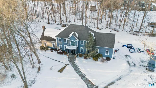 a view of a chandelier in a bathroom