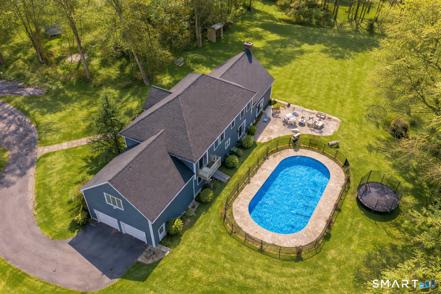 13 Surrey Lane Monroe, CT 06468 - Photo 40 of 40 an aerial view of a house with swimming pool and large trees